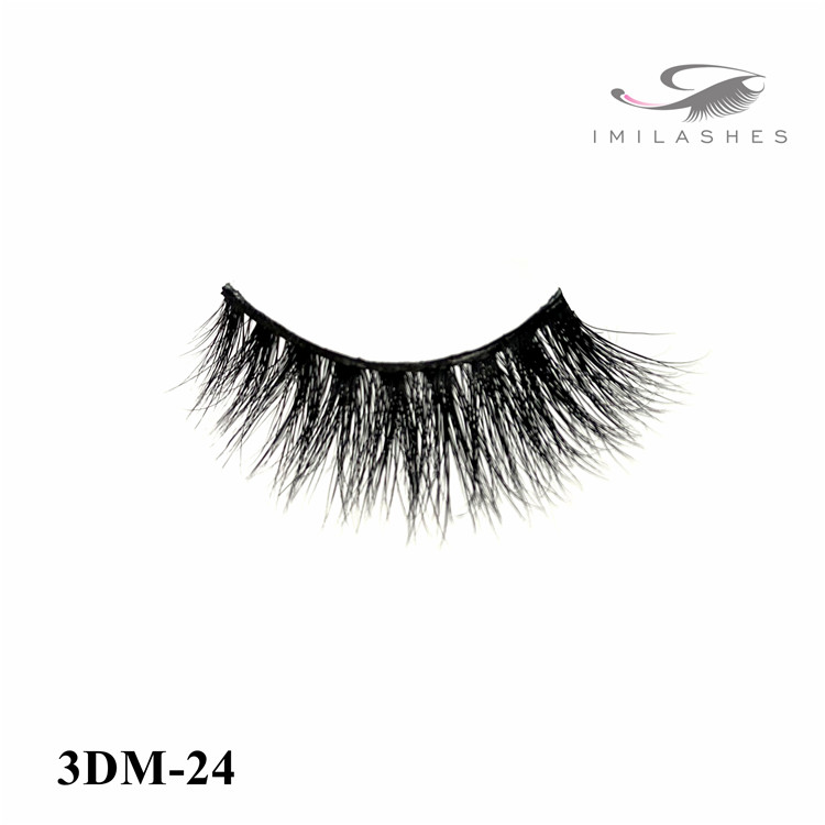 Fluffy natural look 3D mink strip lashes wholesale-V