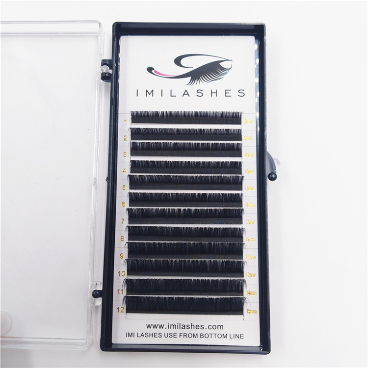 Matte black mega volume eyelash extensions supply-V