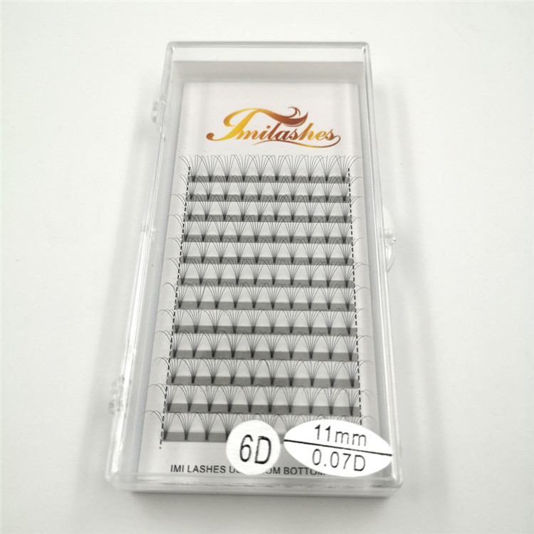 Wholesale 6D D curl best quality pre made fan lashes-V