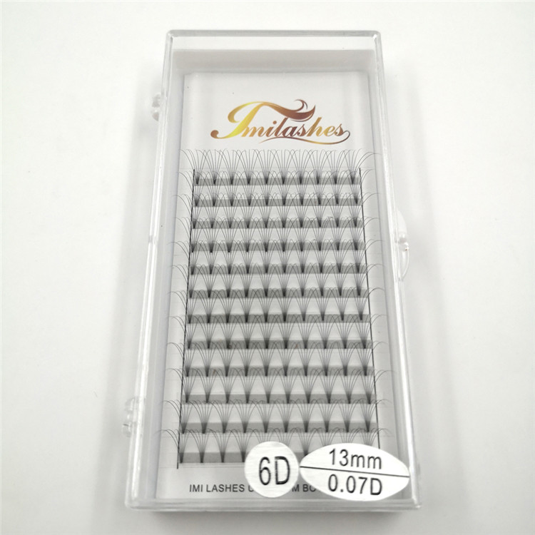 Wholesale matte black premade fans eyelash extensions vendor-L