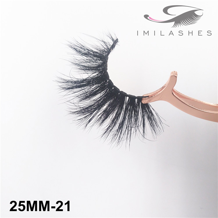 Handmade thick full 25mm strip lashes supply USA - V