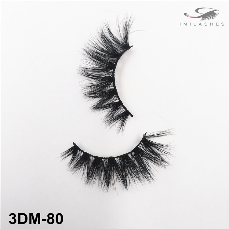 Dramatic cross natural look mink false eyelashes wholesale-V