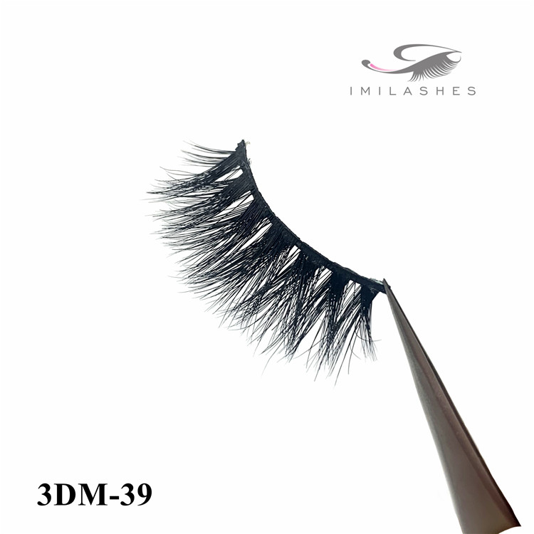 Dramatic makeup handmade natural messy false eyelashes supply-V