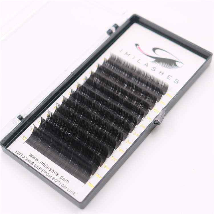 Soft application friendly flat eyelash extensions wholesale-V