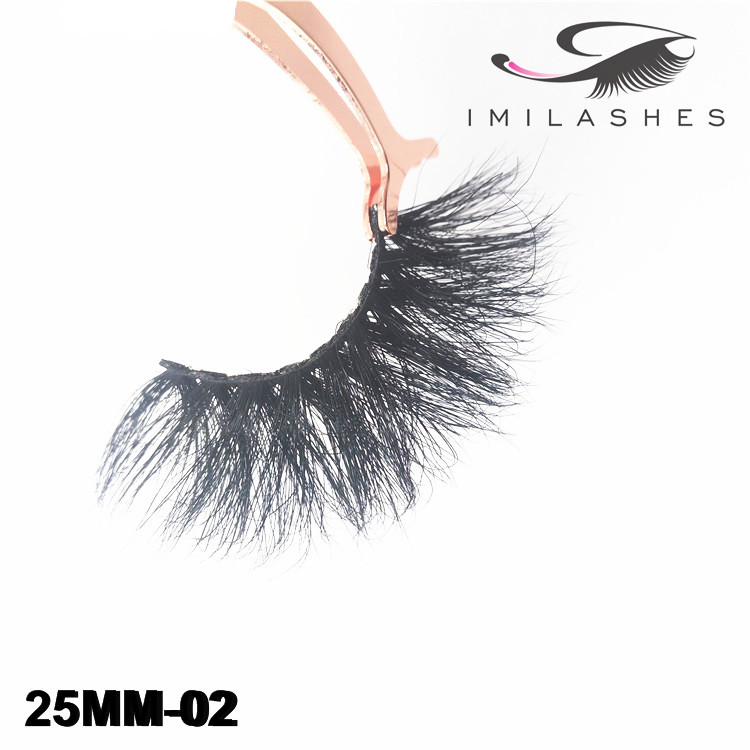 100% made by high quality Siberian mink fur 25mm 3d false lashes wholesale-V