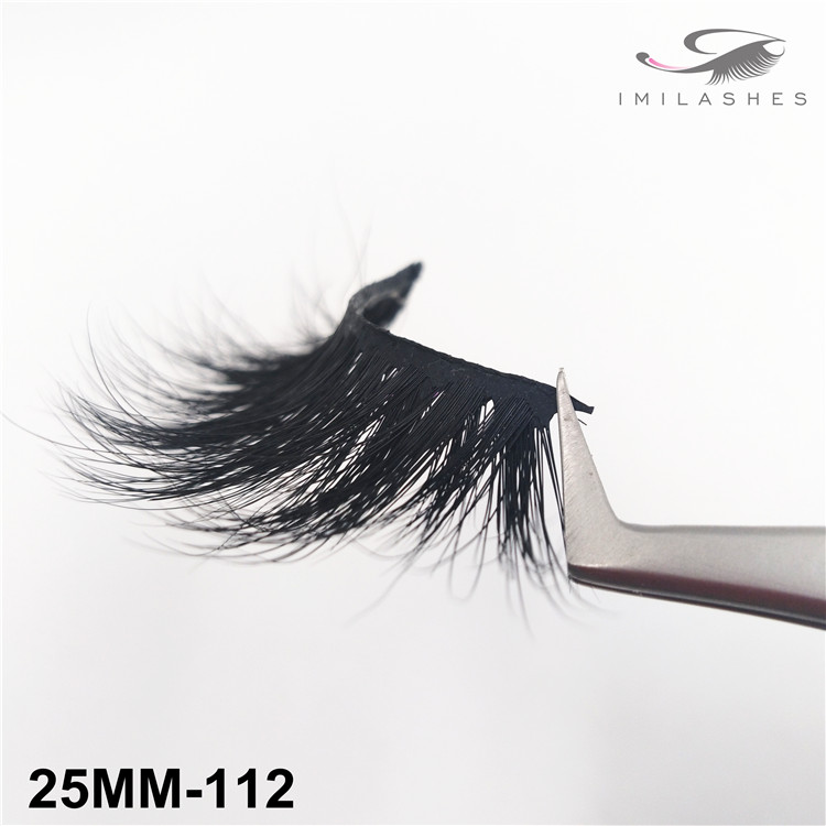 Wholesale 25mm thick handmade full strip mink lashes-V 