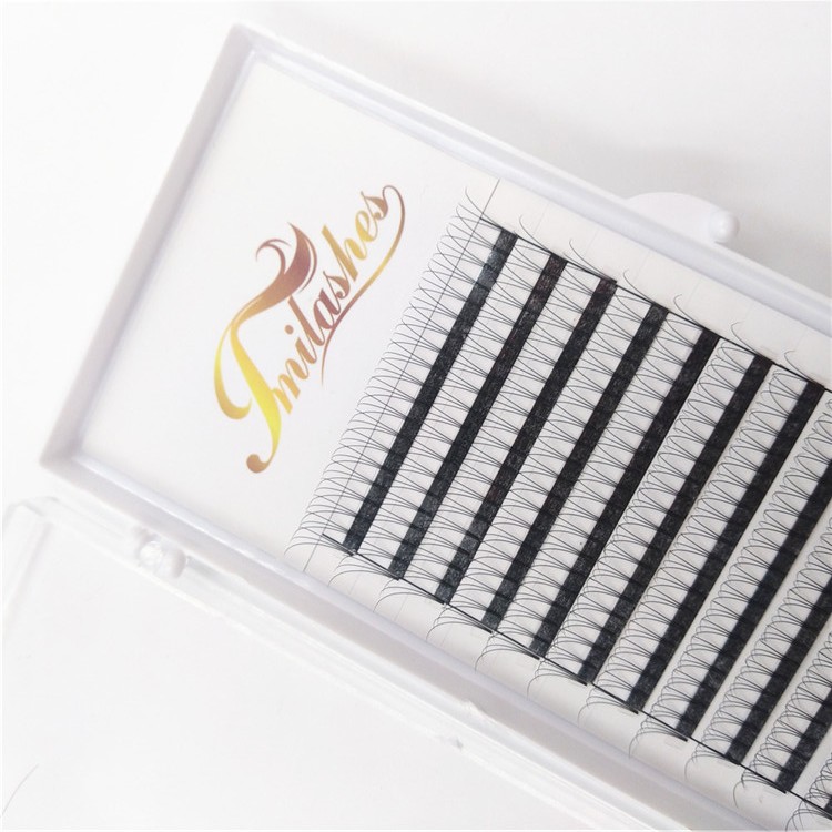 Customized own brand premade fans eyelashes supplier-L