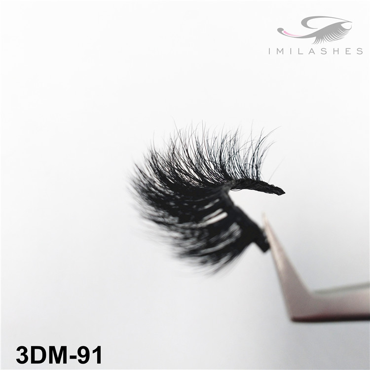 Handmade flexible band 3D mink lashes wholesale-V