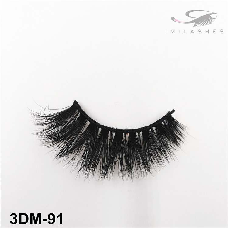 Handmade flexible band 3D mink lashes wholesale-V