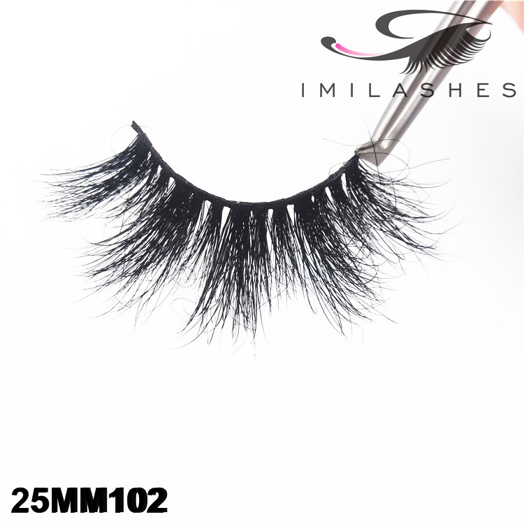 Fluffy volume dramatic 25mm mink lashes supply-V