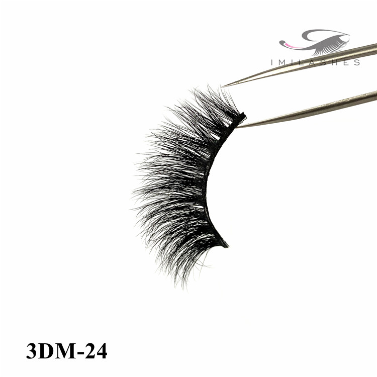 Fluffy natural look 3D mink strip lashes wholesale-V