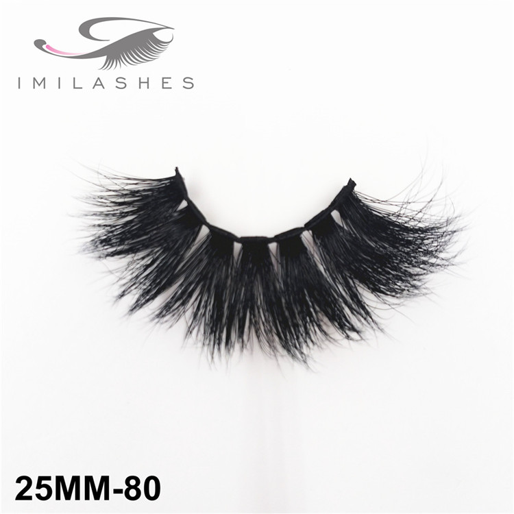 High quality 25mm 3D mink lashes with lightweight and soft band wholesale-V