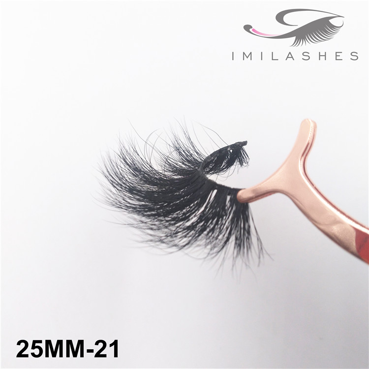 Handmade thick full 25mm strip lashes supply USA - V