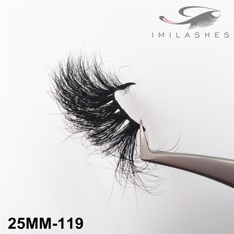 25mm longer 5D mink hair false lashes supply uk -V