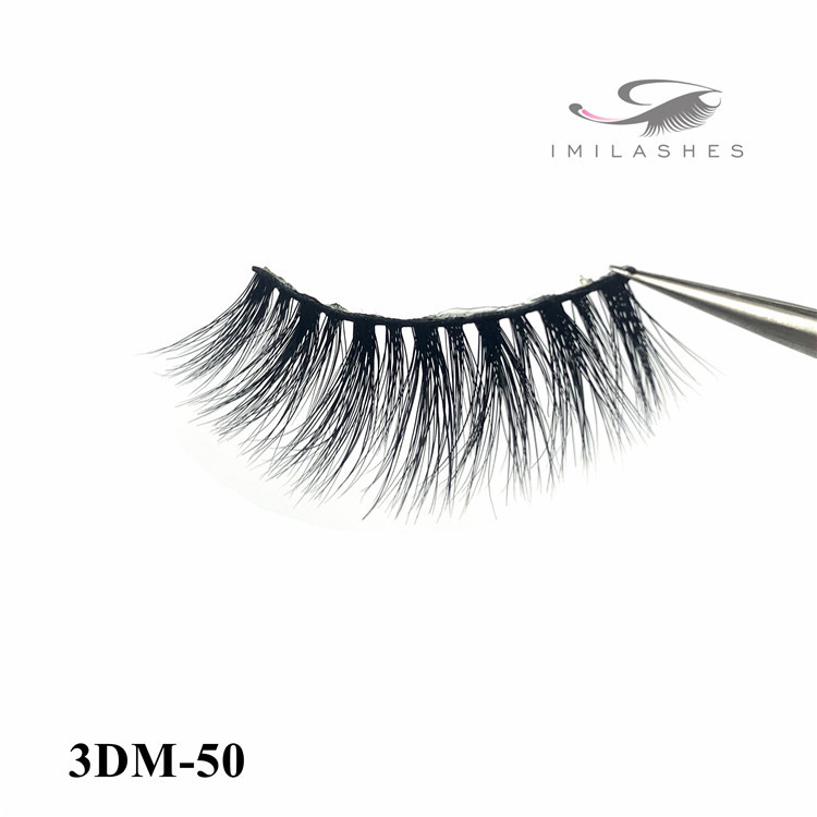 wholesale price handmade 3D mink strip lashes with private label-L