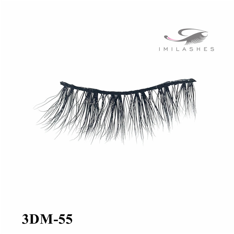 Wholesale private label real mink 3D strip lashes-L