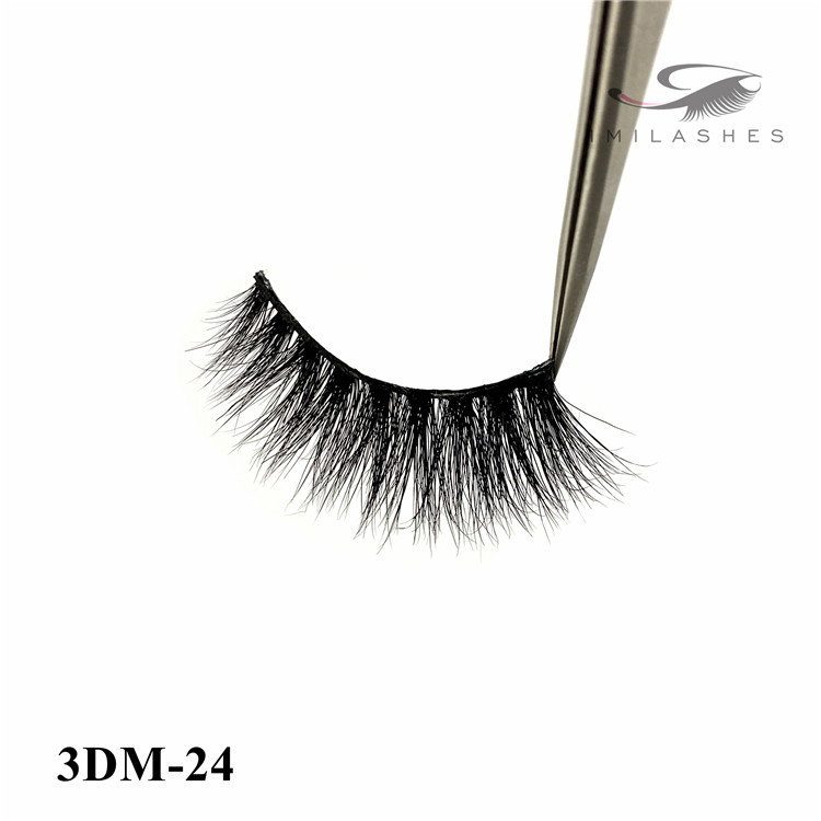 Fluffy natural look 3D mink strip lashes wholesale-V