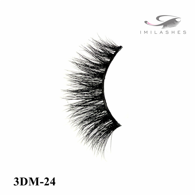 Fluffy natural look 3D mink strip lashes wholesale-V