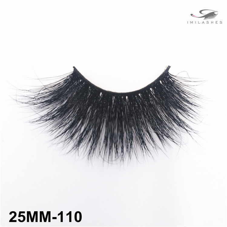 Cruelty free fluffy dramatic real mink eyelashes vendor-V