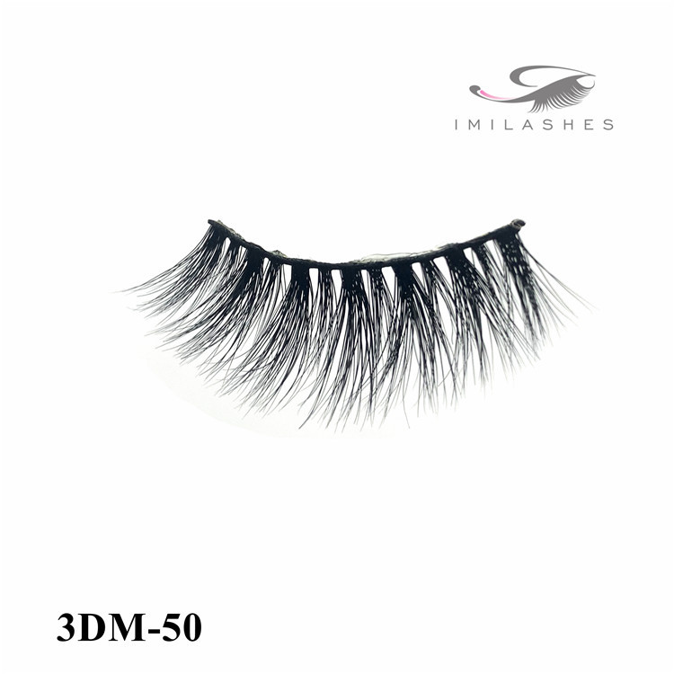 wholesale price handmade 3D mink strip lashes with private label-L