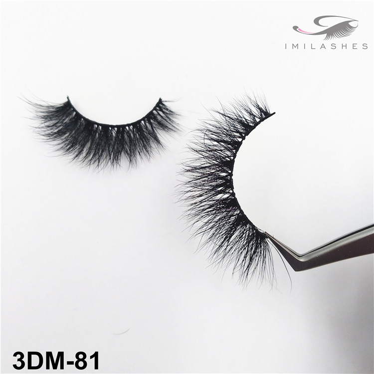 Non magnetic natural look wispy mink eyelashes wholesale-V