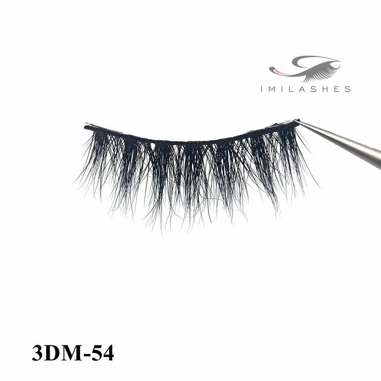 wholesale hand made real fluffy 3D mink eyelashes factory-L