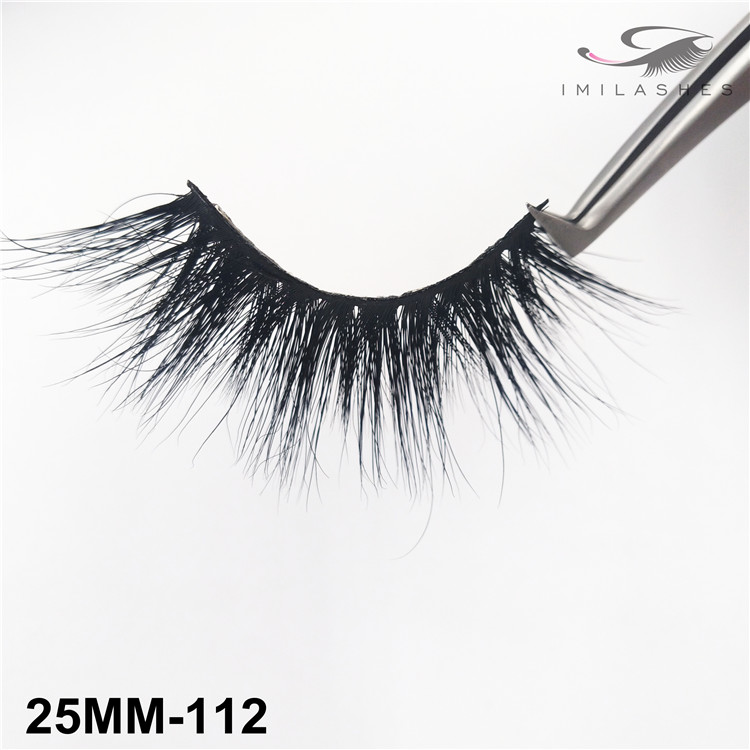 Wholesale 25mm thick handmade full strip mink lashes-V 