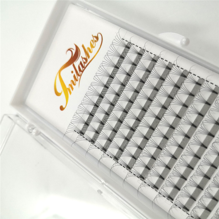 Heat bonded 6D volume pre made fan lashes manufacturer and supplier-V