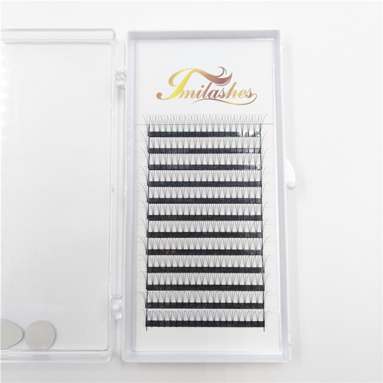 Customized own brand premade fans eyelashes supplier-L