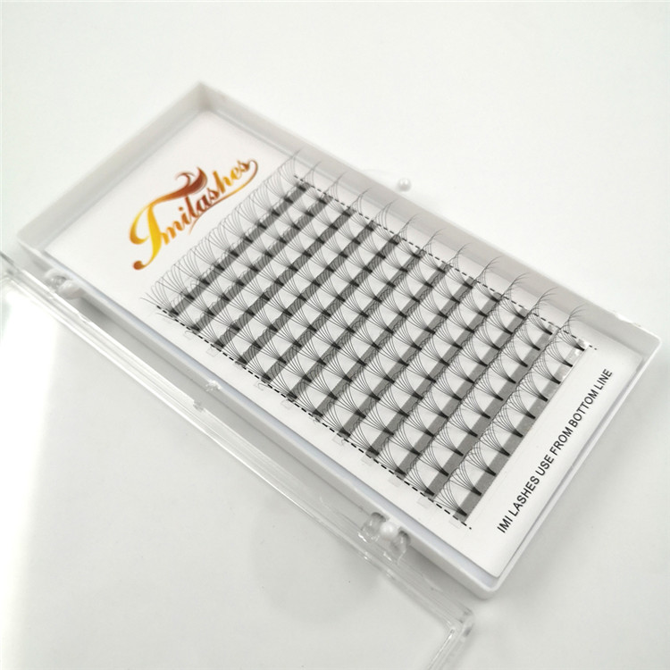 Heat bonded 6D volume pre made fan lashes manufacturer and supplier-V
