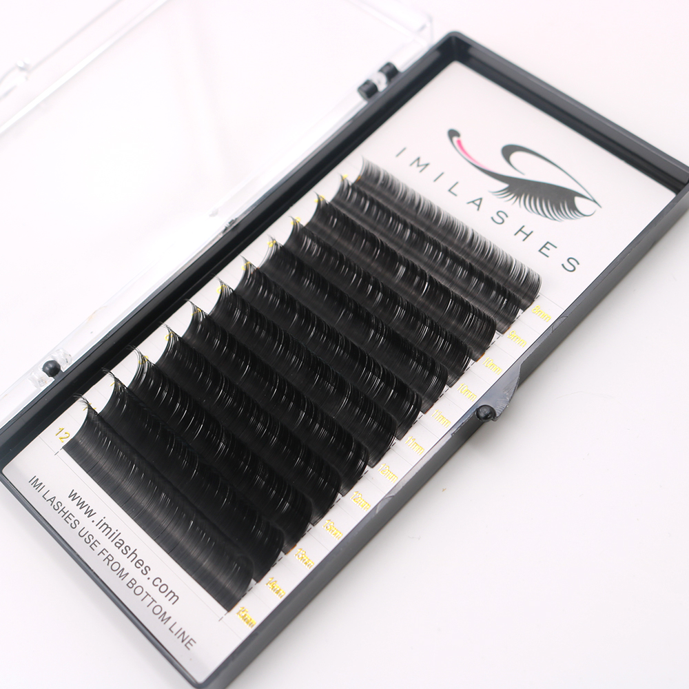 Individual russian volume flat ellipse eyelash extensions-L