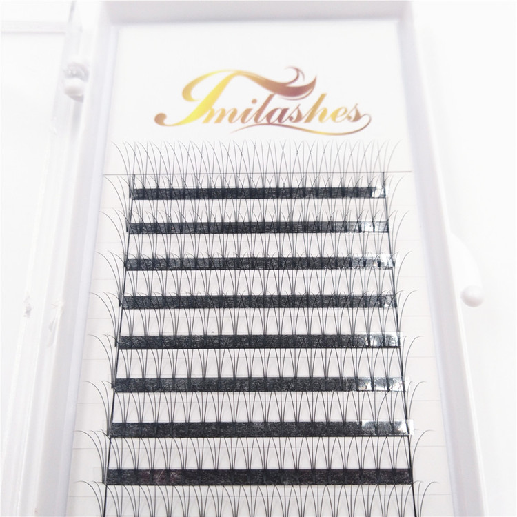 Customized own brand premade fans eyelashes supplier-L