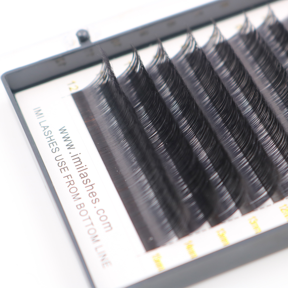 Heat bonded Korean PBT material eyelash extension supplier in China-L