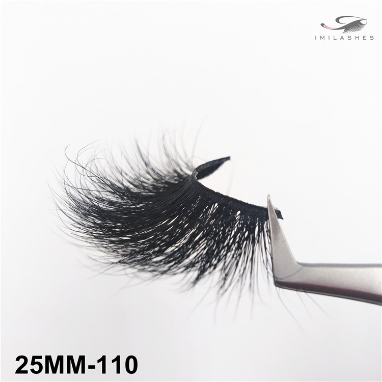 Cruelty free fluffy dramatic real mink eyelashes vendor-V