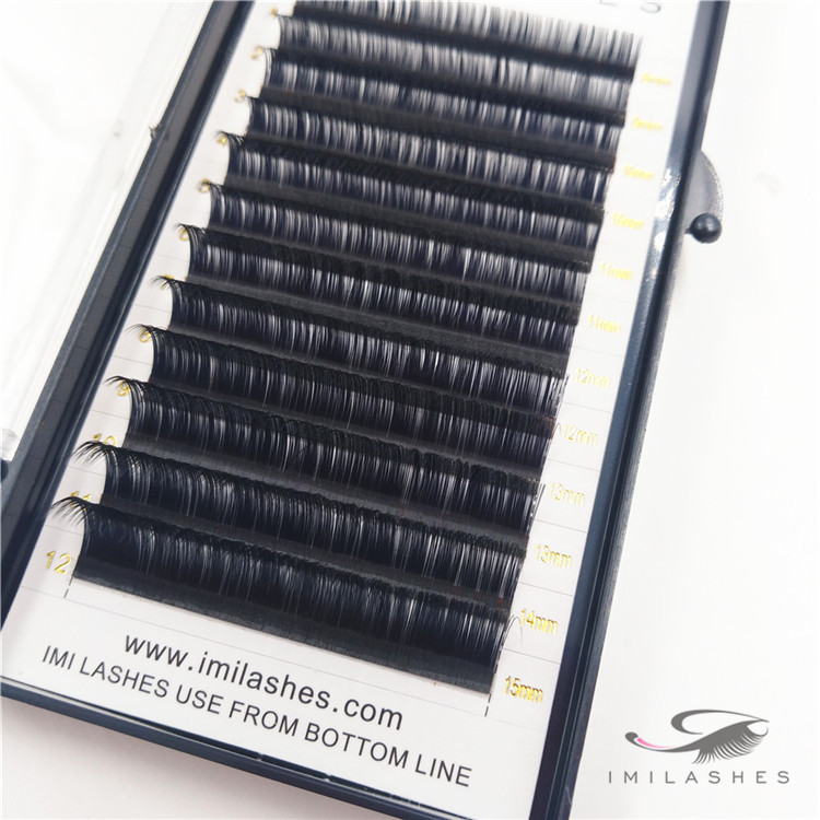 Matte black mega volume eyelash extensions supply-V