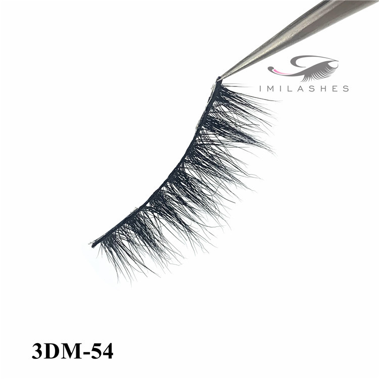 wholesale hand made real fluffy 3D mink eyelashes factory-L