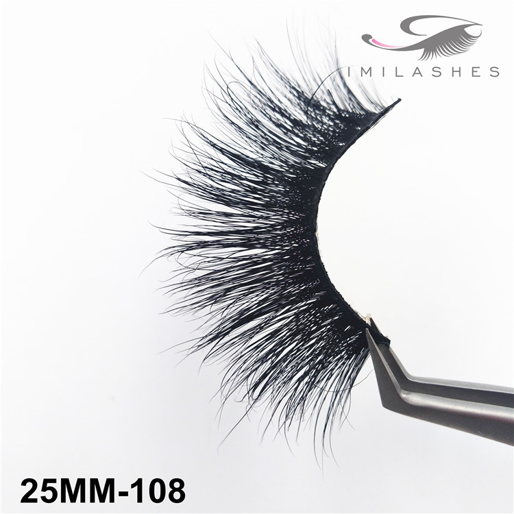 25mm thick dramatic mink strip lashes wholesale-V